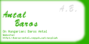 antal baros business card